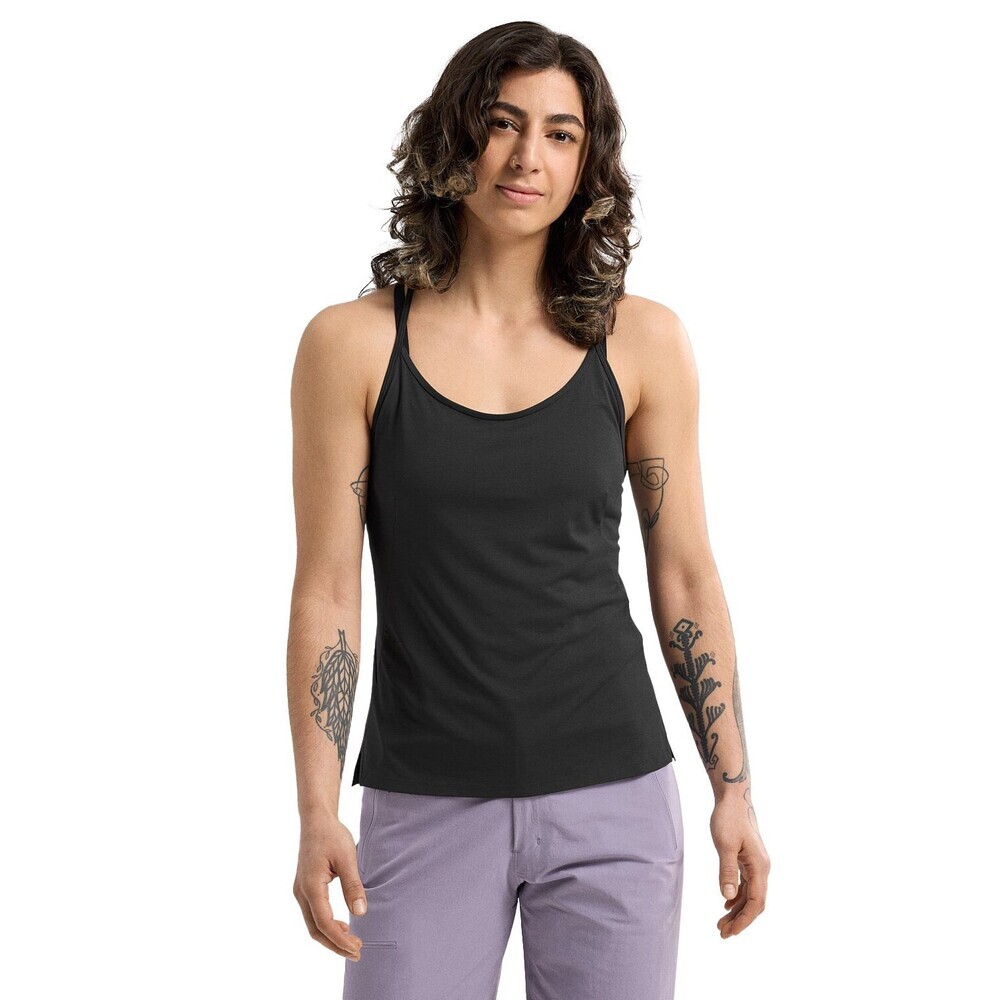 Arc'teryx Silene Tank Top Women's XL Heather Black Climbing Performance RED685
